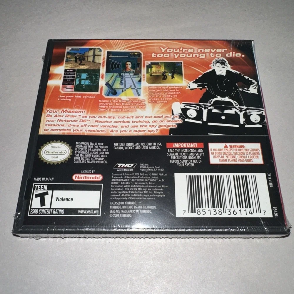 Alex Rider: Stormbreaker (Nintendo DS, 2006) Brand New Factory Sealed